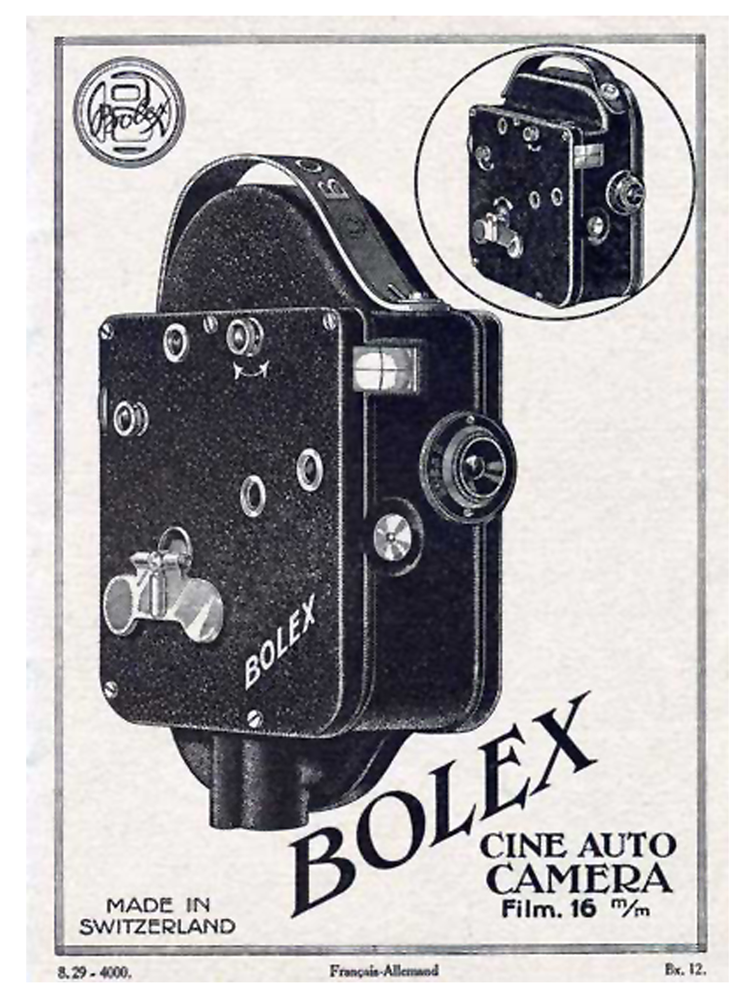 VINTAGE BOLEX AUTO CINE B CIRCA 1929